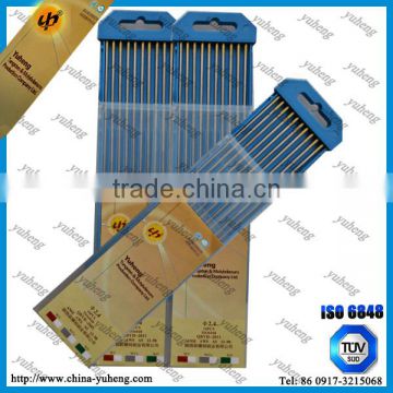 gold tip sharpened WL15 tungsten electrode for TIG welding