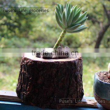 Creative Garden Decor Handmade Small Wood Flower Planter photo-4