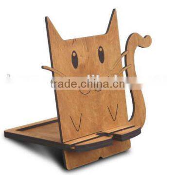 Cute Phone Accessory, Cat Phone Stand, Wooden Cell Phone Stand photo-3