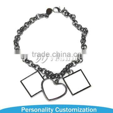 2017 New Fashionable Alloy Bracelet Necklace Earring Sublimation Jewellery