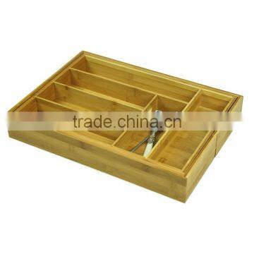Store More Bamboo Multi Compartment Bamboo Organizer Tray photo-5