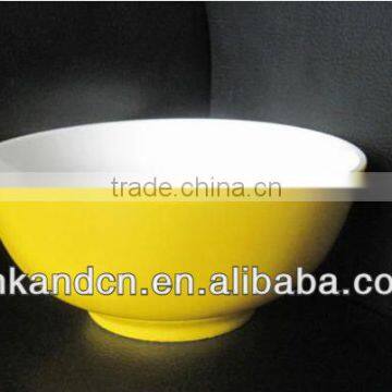 KC-00530 yellow color round shape ceramic bowl