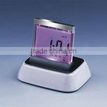 Popular Promotional Push Panel 7-Color Changing LCD Table Clock photo-2