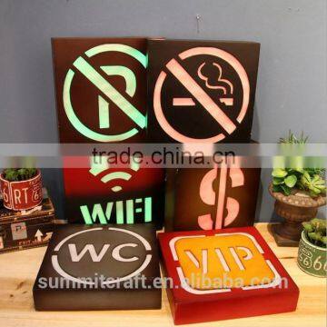 Creative small size bar decor LED light box wall sign