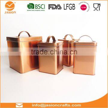 SET0653 Set of 5 Hot Sale Europe Golden Printing Kitchen Bread Tea Coffee Sugar Biscuits Storage Set photo-5