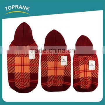 Wholesale Pet Apparel Classical Grid Patterned Dog Clothes Winter With Hat photo-2
