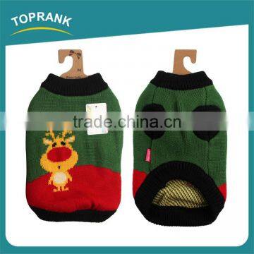 Fashion Design Christmas Reindeer Pattern Polyester Winter Knit Sweater for Dog photo-3