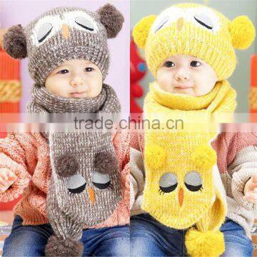 Portable Popular Set Winter Baby Hat Boy Girl Kids Warm Hat Cap