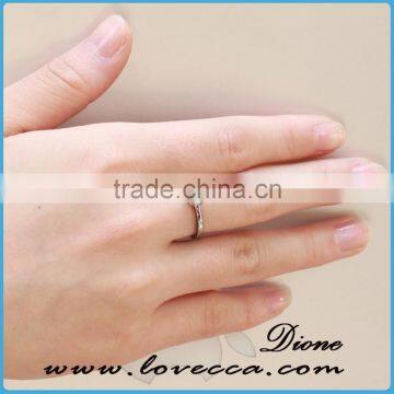 New Model 316L Surgical Stainless Steel Wedding Rings With Clear Cz Diamond photo-5