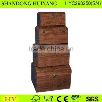 custom flame burned hinged storage box wholesale