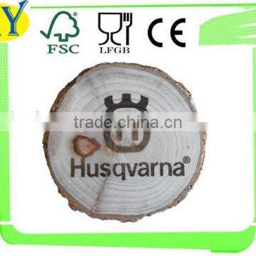 Unfinished Cheap Wooden Table Mat With Bark photo-2