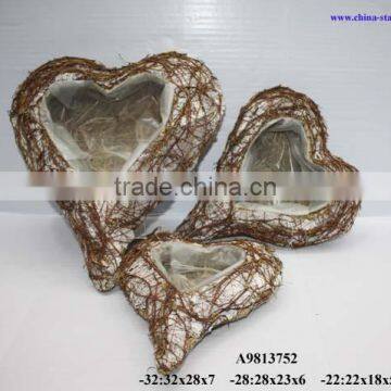 heart shaped basket for floral