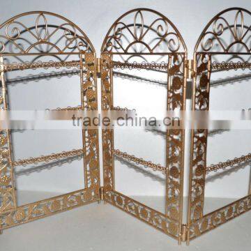 folding screen metal jewelry display