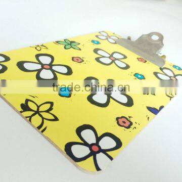 Single Side Printed Pasting Butterfly Office Clipboard With Flower Picture Printed photo-3