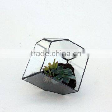 Stained Glass Small Cube Airplant Cactus Terrarium photo-4