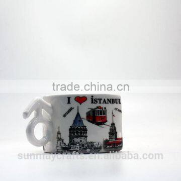 OEM High Quality Custom I Love Istanbul Souvenir Black Ceramic Cup for Sale photo-3