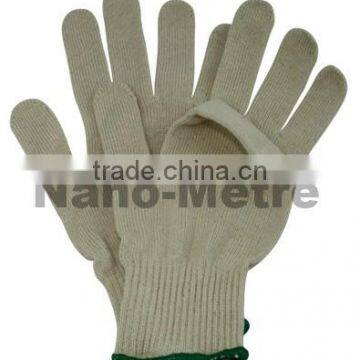 NMSAFETY 10g cotton/ polycotton knitted industrial hand safe protection gloves