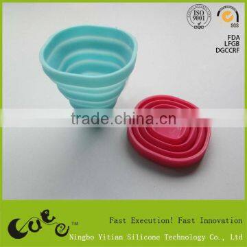 silicone folding collapsible cup silicone outdoor cup silicone smart cup easy carring cup