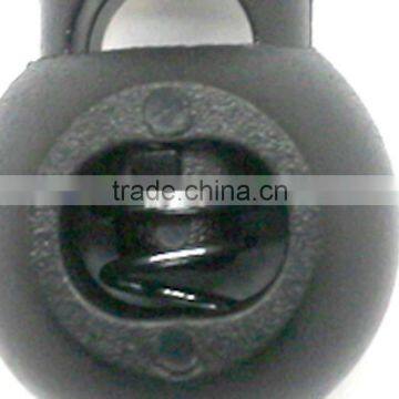 8.9mm Cord Lock In Black Plastic, Plastic Cord Stopper, Barrel Cord Lock For Apparel Accessories photo-3