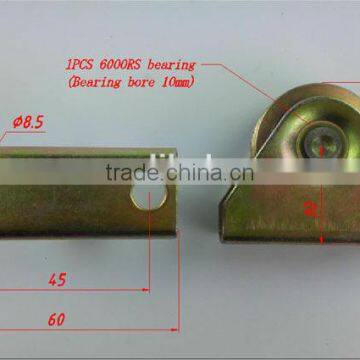1.5 Inch Sliding Gate Wheel Diameter 40mm Thickness 12mm Bearing 6000RS Groove "U" With Outer Support ITEM:412PCR photo-3