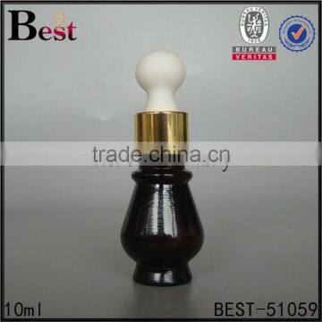 10ml Dark Amber Fragrance Oil Glass Bottle Mold Fancy Design Hand Made Glass Bottle Mold photo-3