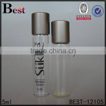 5ml roll on bottle clear silk screen printing tube glass roll on bottle for perfume essential oil alibaba best sellers