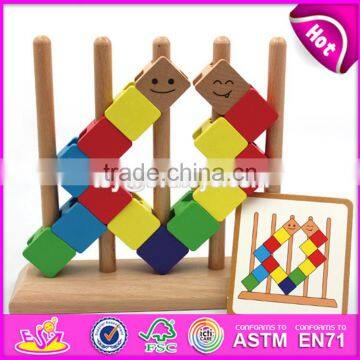 Creative Intelligent Stacking Toys Wooden Baby Building Blocks W13D097 photo-2
