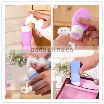 100% Food Grade Portable BPA free bottles Silicone travel bottles Silicone cosmetic bottles