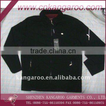 Men's 70% cotton 30% Nylon Jacket / color:black