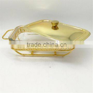 Best Selling Hotel Buffet Chafing Dish Food Warmer With Glass Dish photo-5