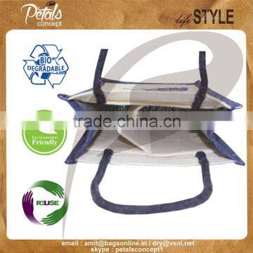 Two Bottle Bag for Water Bottle - Soft Cotton Ropw Handle - Made From pp Laminated Jute photo-5