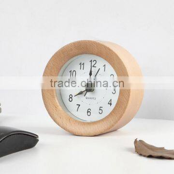 luxury custom logo table decorative wood clock