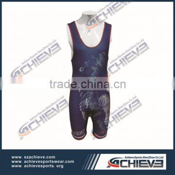 Fashion custom sublimation wrestling jersey