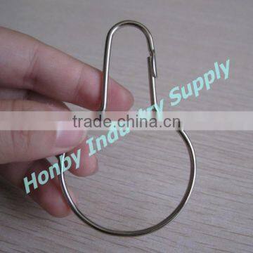 Simple Bulb Shape 75mm Roller Metal Shower Curtain Hanger Hook Clip