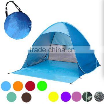 2 Person Wholesale Fiberglass Pole 190T Pop up Sun Shelter Shade Beach Tent photo-2