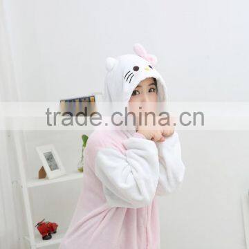 Flannel Cartoon Adult Animal Jumpsuit Animal Pajamas Jumpsuit Kitty Design photo-6