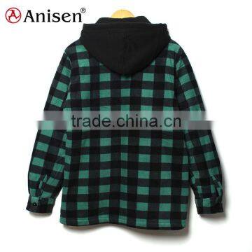 Promotional Cheap Price Stock Men Fleece Plaids Jacket photo-2