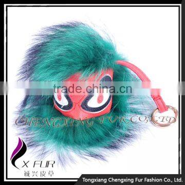 CX-R-48D Long Hair Fashion Cheap Genuine Raccoon Fur Keyring photo-3