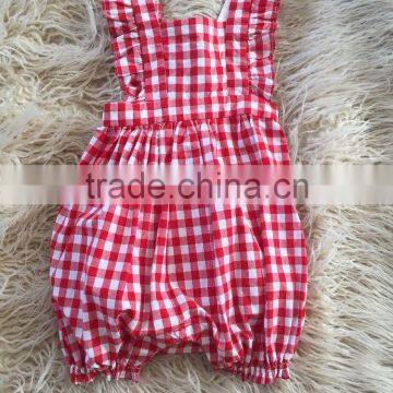 Wholesale Fashion Newborn Girl Fashion Rompers 2017 Summer Kid Bodysuit Clothing Red Wholesale Baby Clothes Romper Girl photo-2
