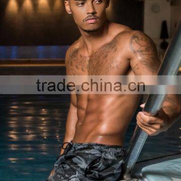 Men's Camo Swim Shorts 100% Polyester Full Sublimation Printed Shorts Fashion Design Beach Shorts Wholesale