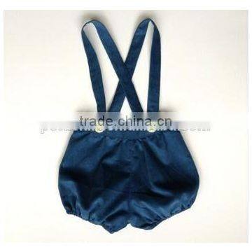 Boutique blue suspender shorts button design baby boys wearing panties