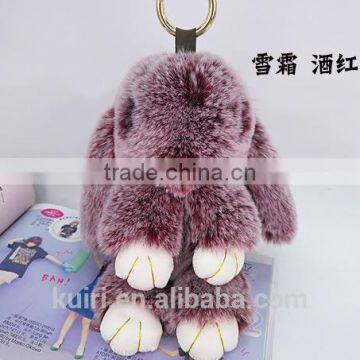New Design Rabbit Faux Fur Doll Hare Bunny Keychain Holder Keyring Women Bag Pendant Giftt15cm and 19cm Fmq-45 photo-5
