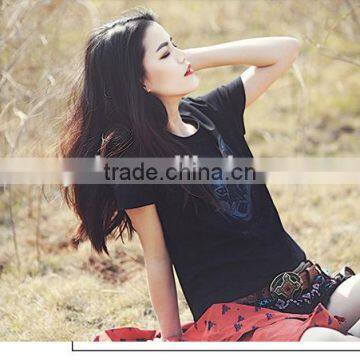 Custom Wholesale Dry Fit Design Style Women Fashion Casual T-shirt and Student Short Sleeved Print T-shirt photo-2