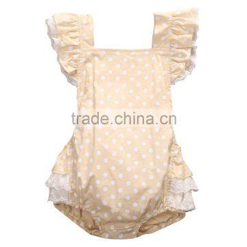 S33628W Cute Infant Kids Lace Floral Romper Baby Girls Tulle Romper Jumpsuit photo-4