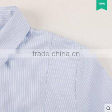 2017 Latest Women Fashion Long Sleeve Blue Shirt Ladies Office Formal Shirt photo-4