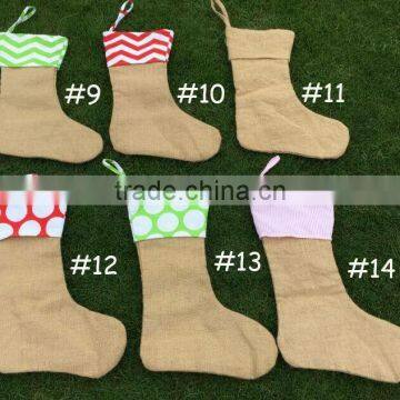 Wholesale Burlap Christmas Stocking photo-2