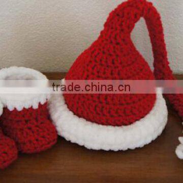 Christmas Baby Santa Hat and Booties photo-3