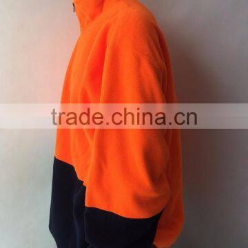 Two-color Fleece High Visibility Polar Jacket With Reflective Tapes photo-3