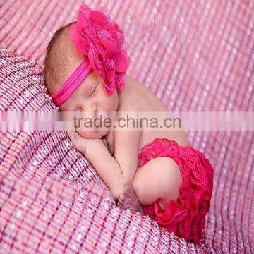 Cotton Bloomer Ruffles Baby Diaper Cover With Ribbon Bows For Kids Floral Victoria Popular Flower Ruffle Baby Bloomer photo-4