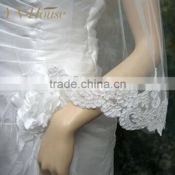 2016 Hot Sale Soft One-layer Bridal Veil/Beautiful Lace Wedding Veil photo-4